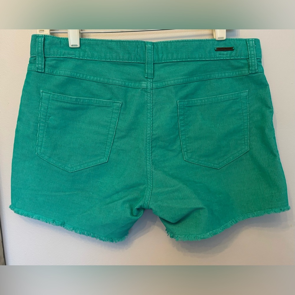 Carve Designs Teal Green Frayed-Hem Jean Shorts - Picture 4 of 7